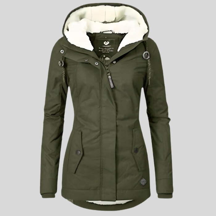 Elarova | Stylische Winterjacke – Mit Kapuze & Kuscheligem Kunstfell