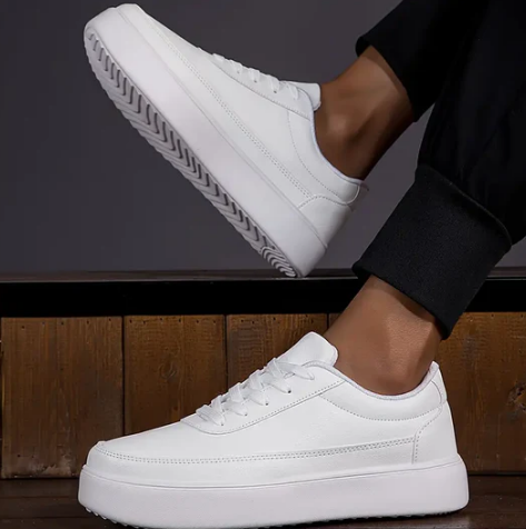 Elarova | Stylische weiße Sneaker für Herren mit komfortablem Design