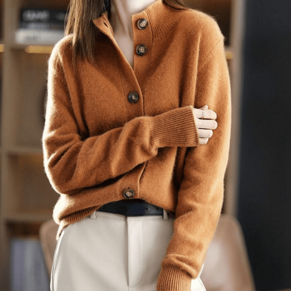 Elarova | Stylischer Cashmere Strickjacke Für Frauen