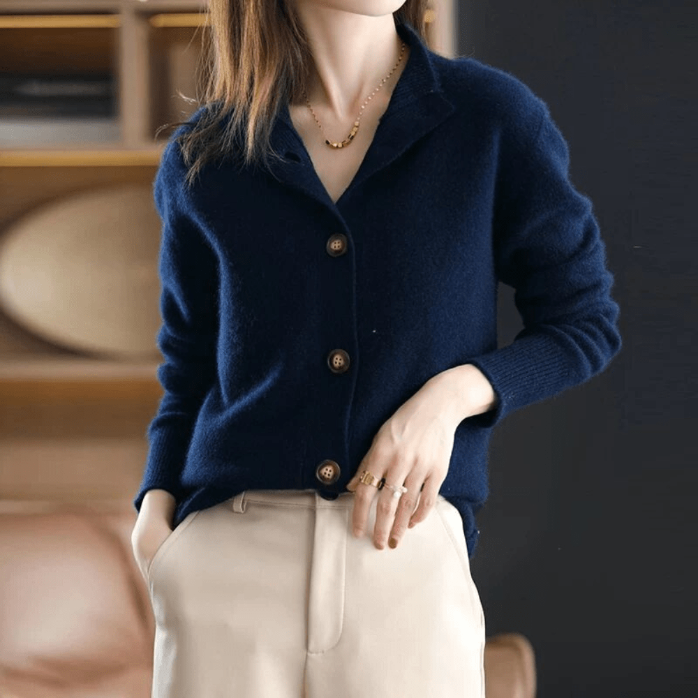 Elarova | Stylischer Cashmere Strickjacke Für Frauen