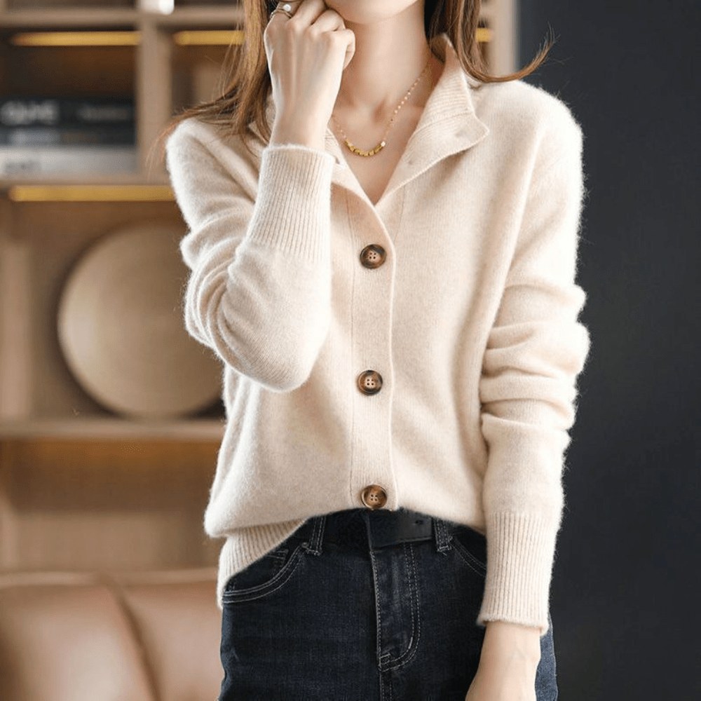 Elarova | Stylischer Cashmere Strickjacke Für Frauen