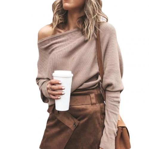 Elarova | Sweater | Trendiger weicher schulterfreier Pullover