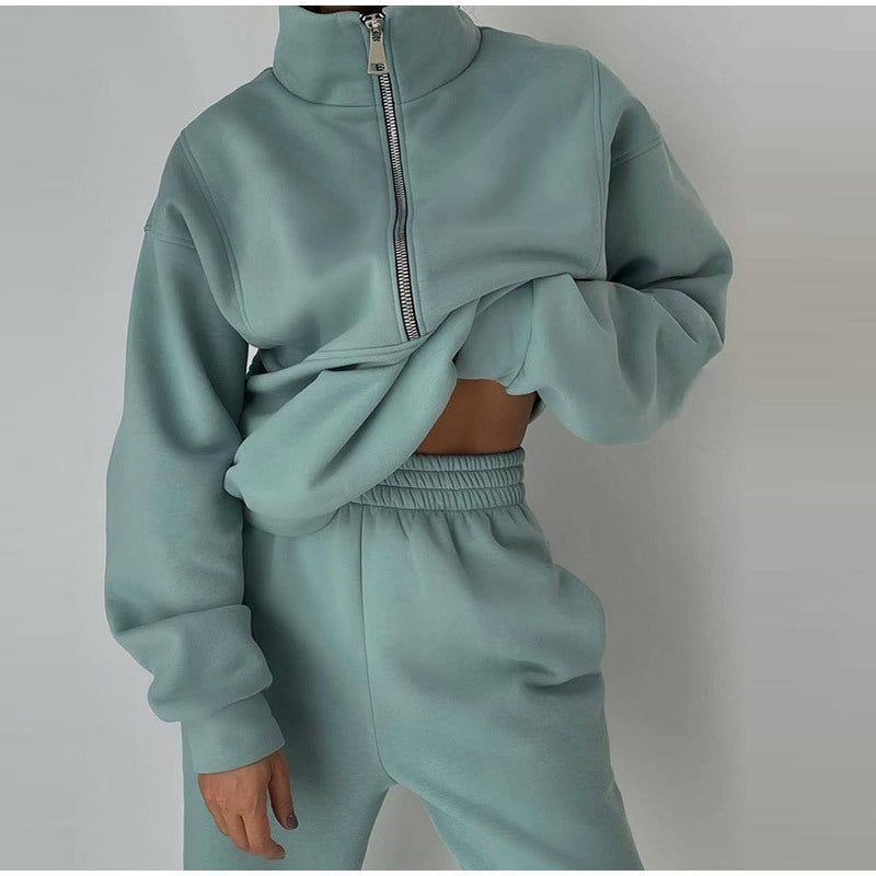 Elarova | Sweatshirt und Hose für Damen bekleidung mit Reiß verschluss