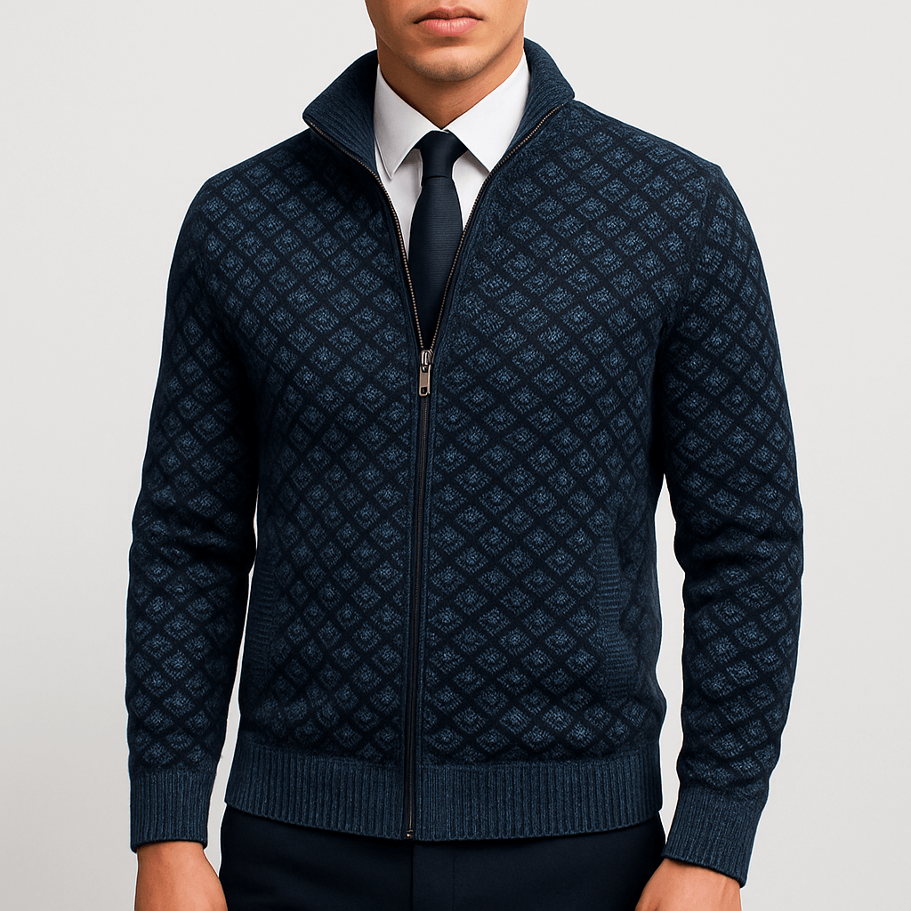 Elarova | Taillierter Cardigan mit Reißverschluss