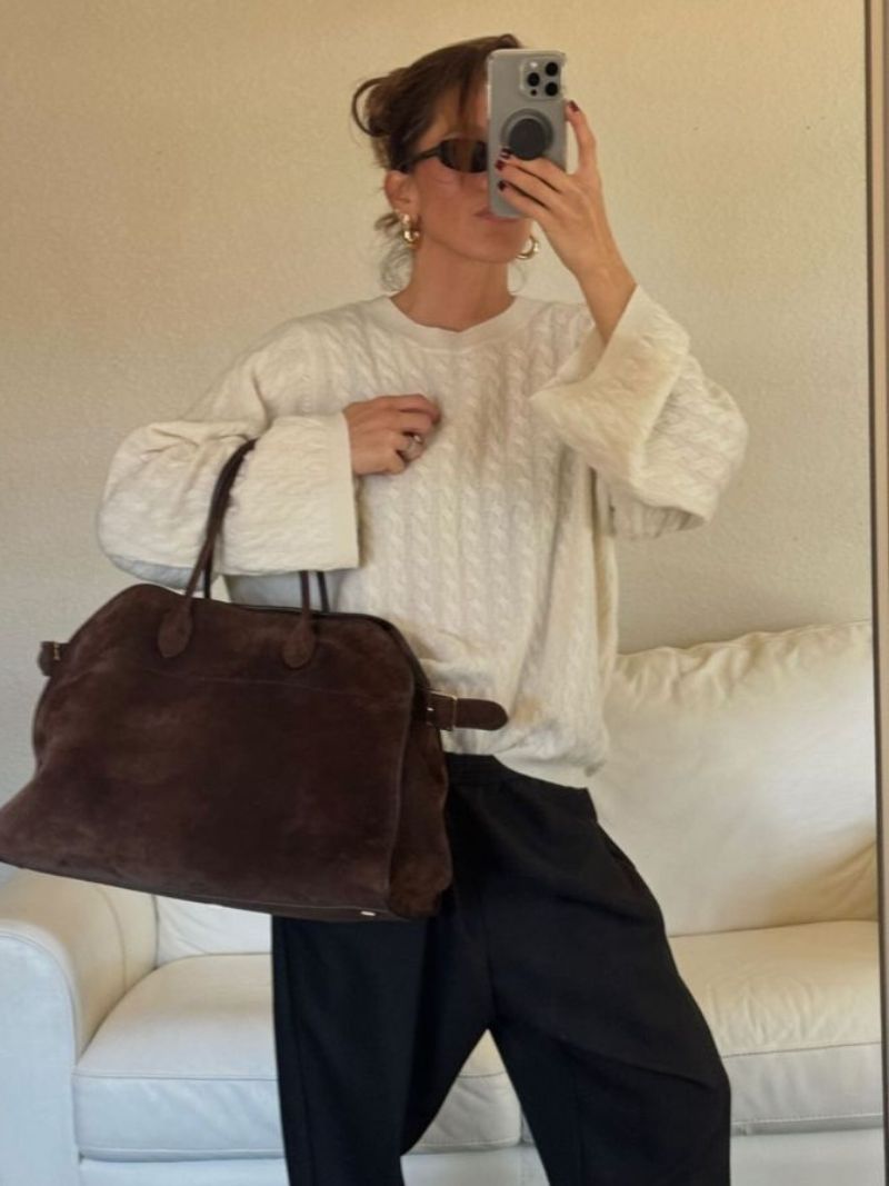 Elarova | Tasche Aus Hochwertigem Wildleder