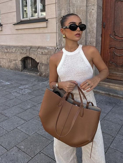 Elarova | Tasche Groß Verstellbarer Riemen Schultertasche Shopper Tasche