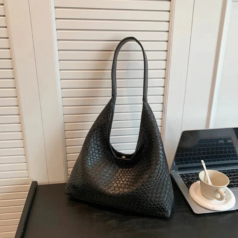 Elarova | Tasche Vegan Leder Alltag Gewebte Tasche Schultertasche