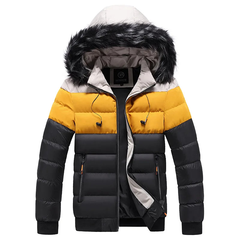 Elarova | Thermo-Winterjacke mit Kapuze für Herren