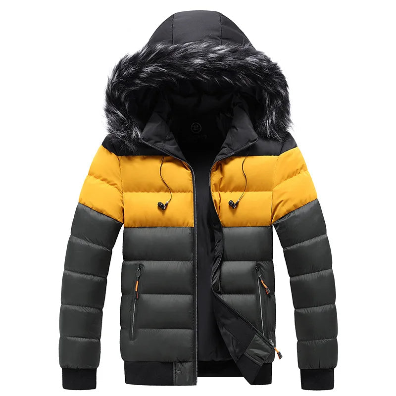 Elarova | Thermo-Winterjacke mit Kapuze für Herren
