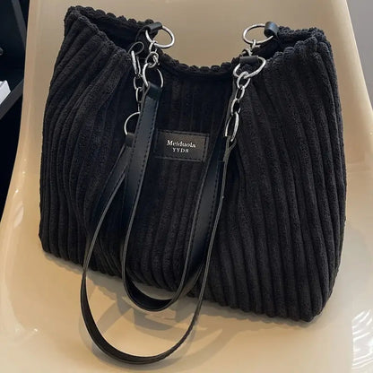 Elarova | Tragetasche Aus Premium-Cordstoff Mit Verstellbarem Schultergurt