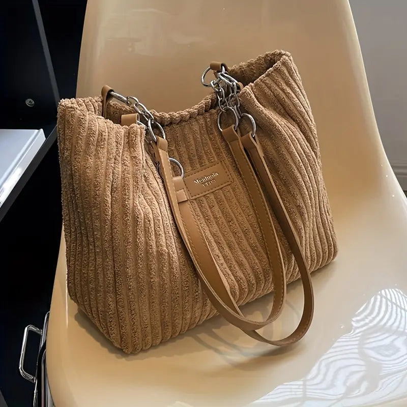 Elarova | Tragetasche Aus Premium-Cordstoff Mit Verstellbarem Schultergurt