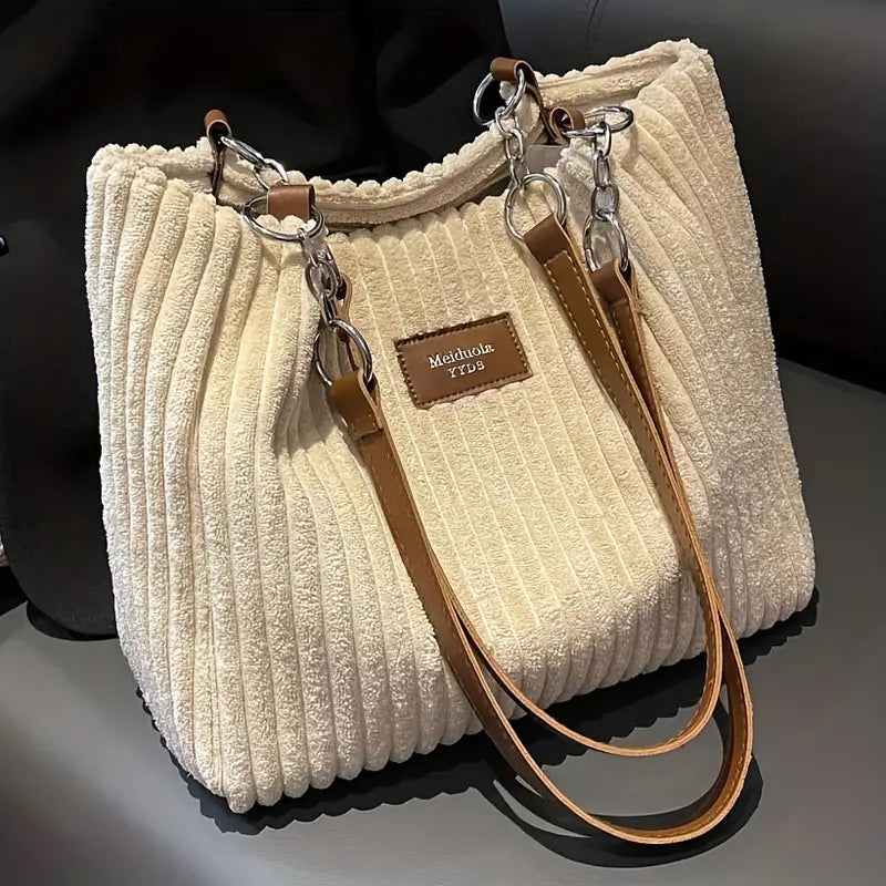 Elarova | Tragetasche Aus Premium-Cordstoff Mit Verstellbarem Schultergurt