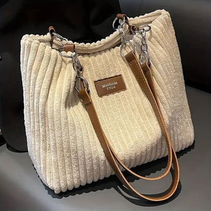 Elarova | Tragetasche Aus Premium-Cordstoff Mit Verstellbarem Schultergurt