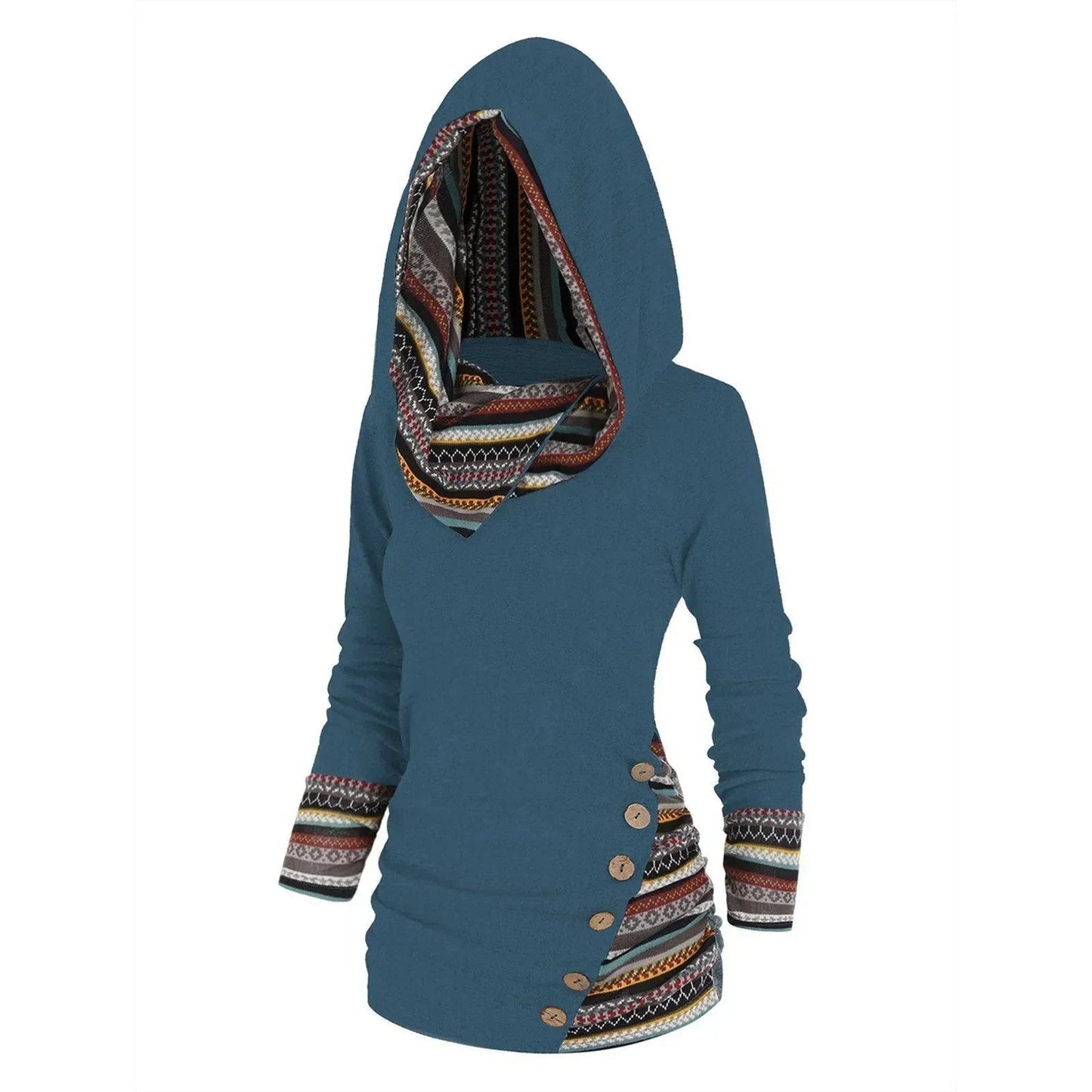 Elarova | Tribal Muster Kapuzenpullover für Damen