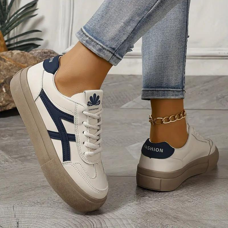 Elarova | Turnschuhe, Dicke Sohle, Schnürsenkel, Low Top Sneaker, Skate Schuhe