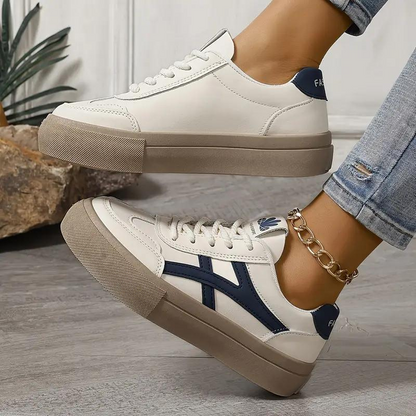 Elarova | Turnschuhe, Dicke Sohle, Schnürsenkel, Low Top Sneaker, Skate Schuhe