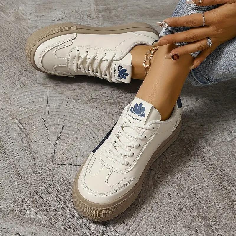 Elarova | Turnschuhe, Dicke Sohle, Schnürsenkel, Low Top Sneaker, Skate Schuhe