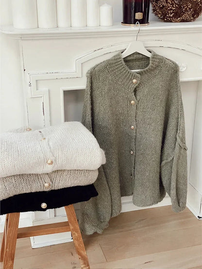Elarova | Übergröße Strickjacke