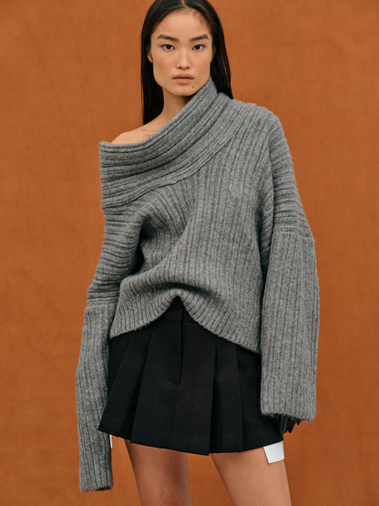 Elarova | Übergroßer Damen Strickpullover