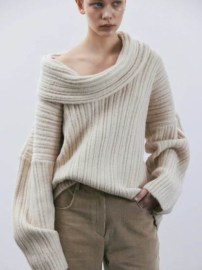 Elarova | Übergroßer Damen Strickpullover