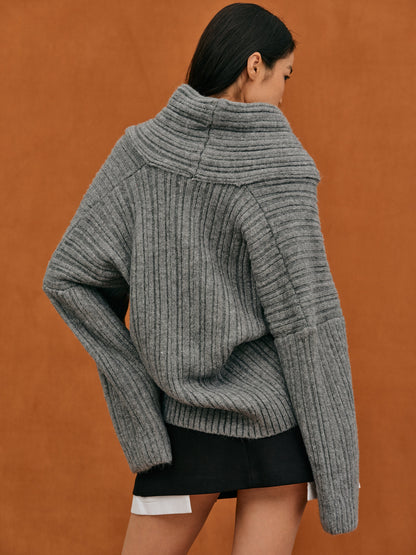 Elarova | Übergroßer Damen Strickpullover