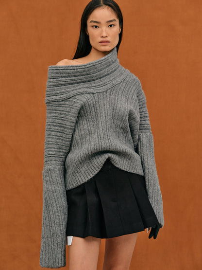 Elarova | Übergroßer Damen Strickpullover
