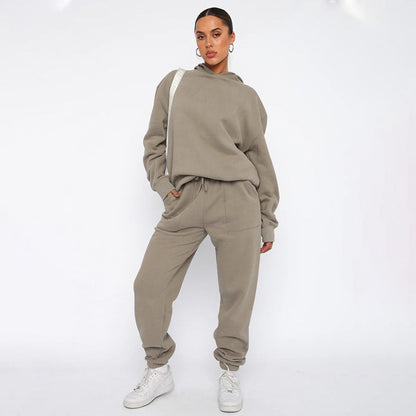 Elarova | Übergroßer Kapuzenpullover und Jogger-Set für Damen