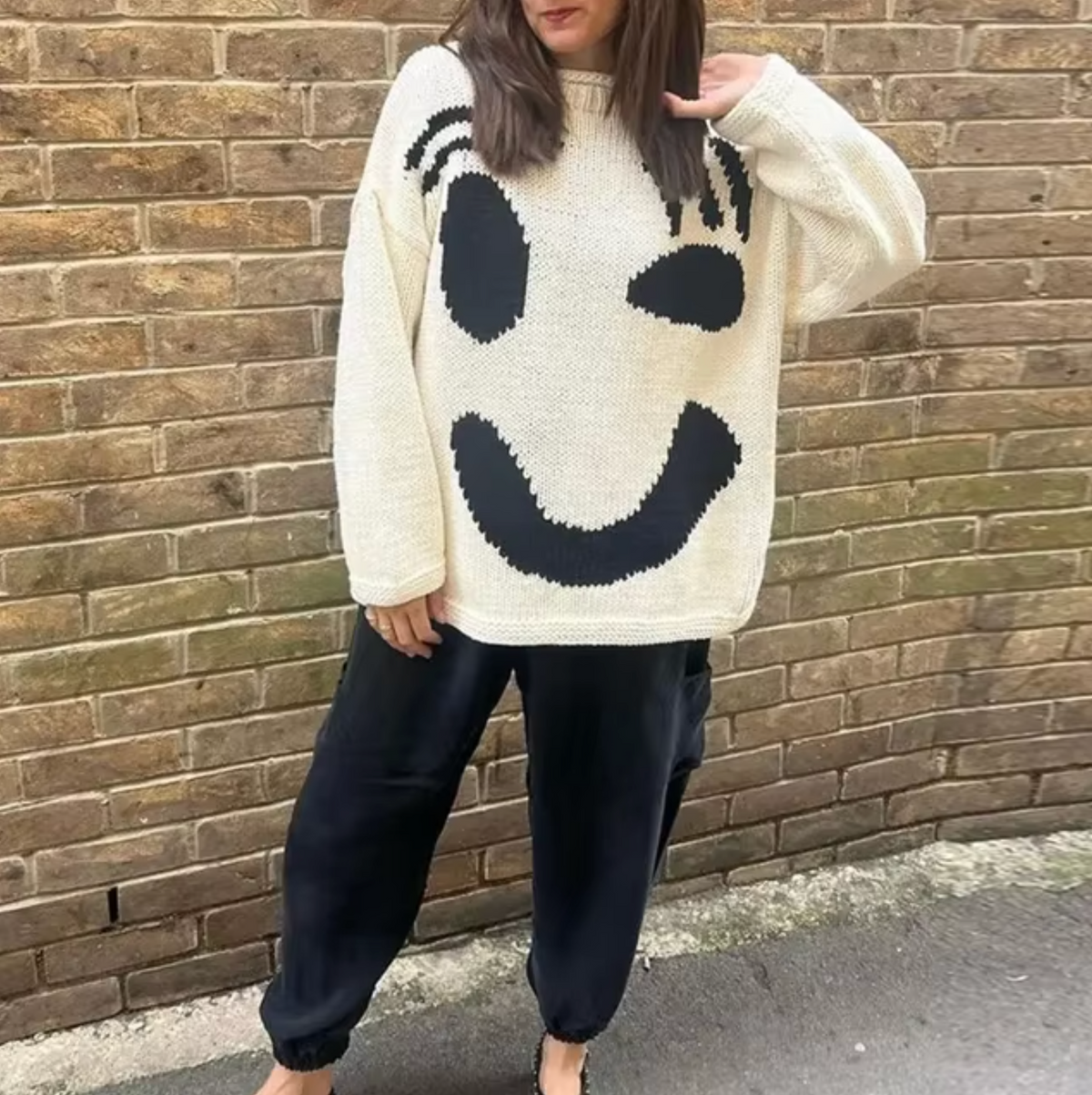 Elarova | Übergroßer Pullover aus Baumwollstrick