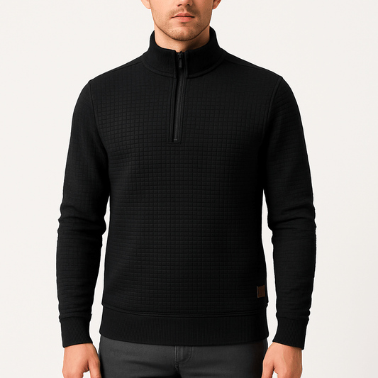 Elarova | Übergroßer Pullover mit halbem Reißverschluss