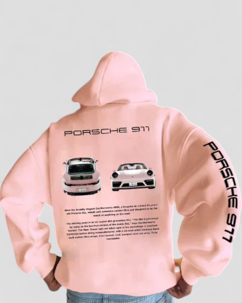 Elarova | Übergroßer Unisex-Hoodie mit Renngrafik