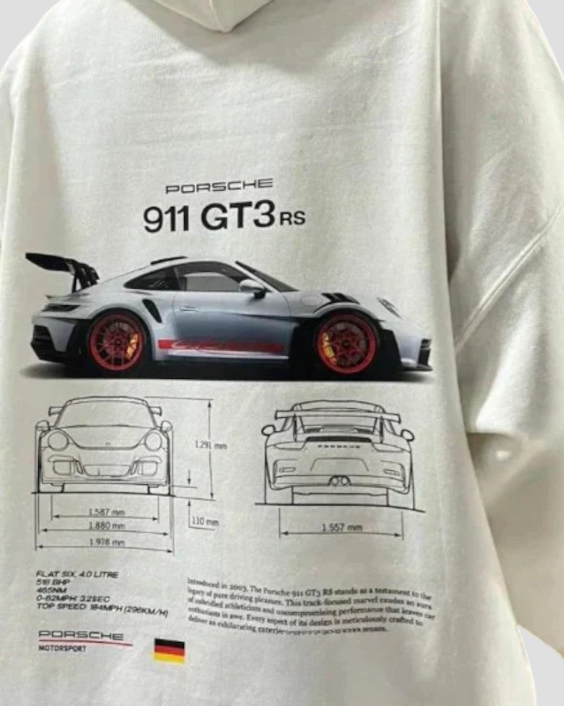 Elarova | Übergroßer Unisex-Hoodie mit Renngrafik