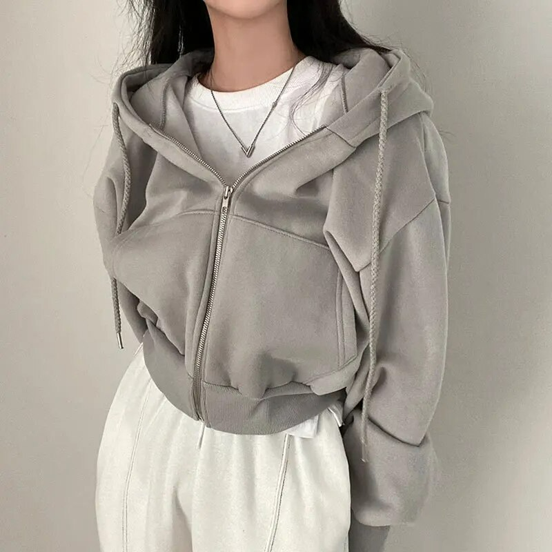 Elarova | Übergroßer Zip-Up Hoodie für Damen