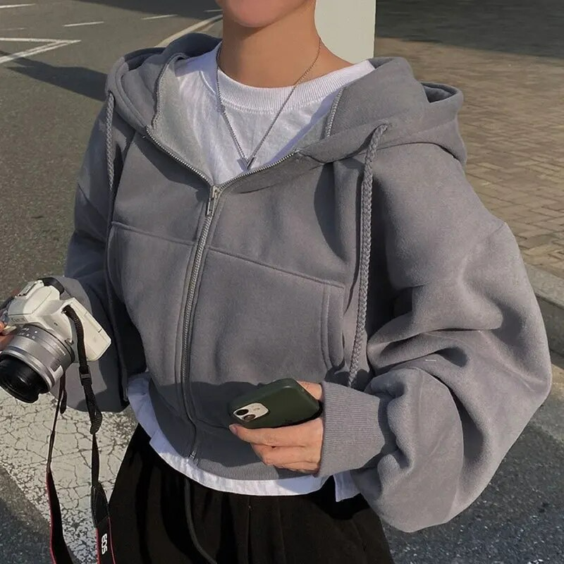 Elarova | Übergroßer Zip-Up Hoodie für Damen