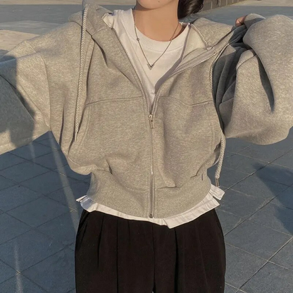 Elarova | Übergroßer ZipUp Hoodie für Damen
