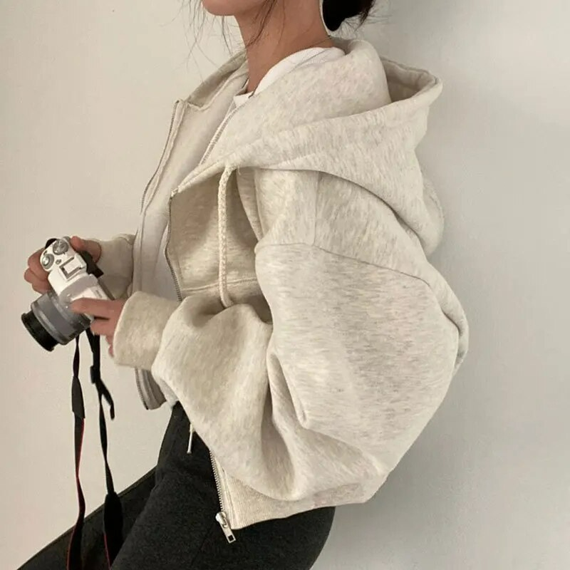 Elarova | Übergroßer ZipUp Hoodie für Damen