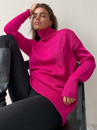 Elarova | Übergroßer, lockerer Rollkragenpullover