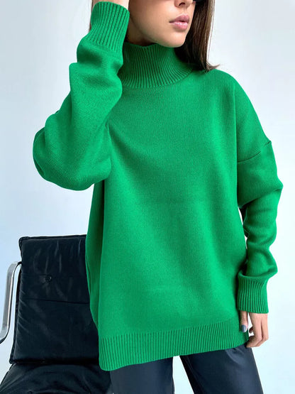Elarova | Übergroßer, lockerer Rollkragenpullover