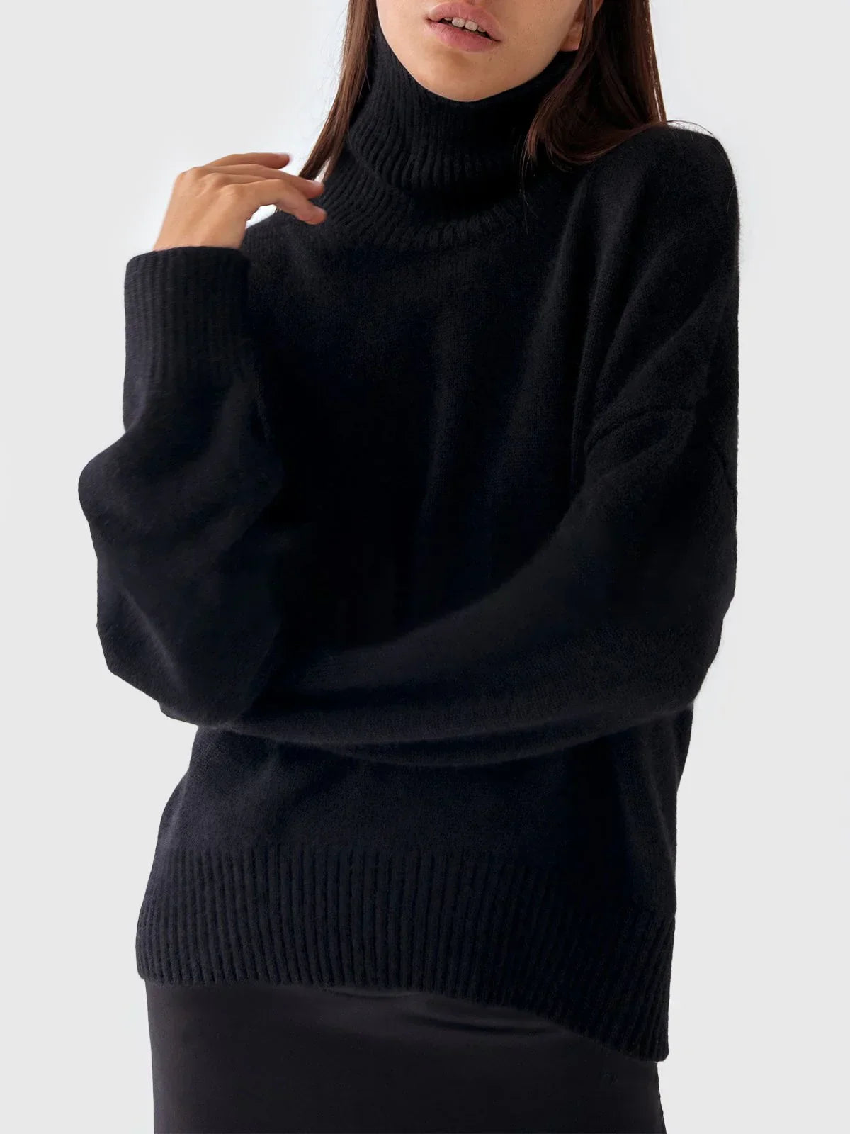 Elarova | Übergroßer, lockerer Rollkragenpullover