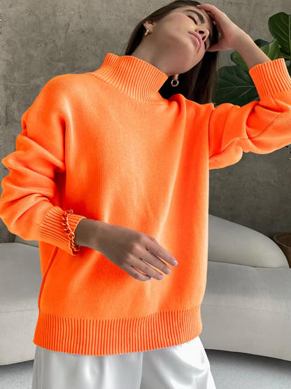 Elarova | Übergroßer, lockerer Rollkragenpullover