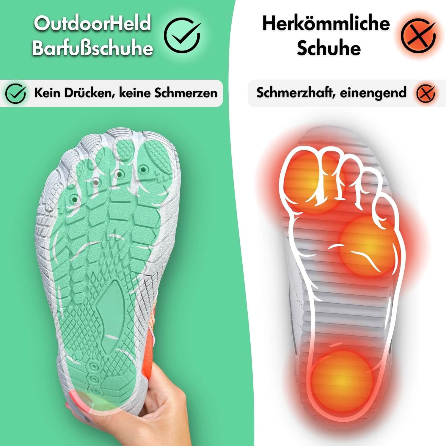 Elarova | Unisex Barfußschuhe Flexibel & Atmungsaktiv für Outdoor-Aktivitäten