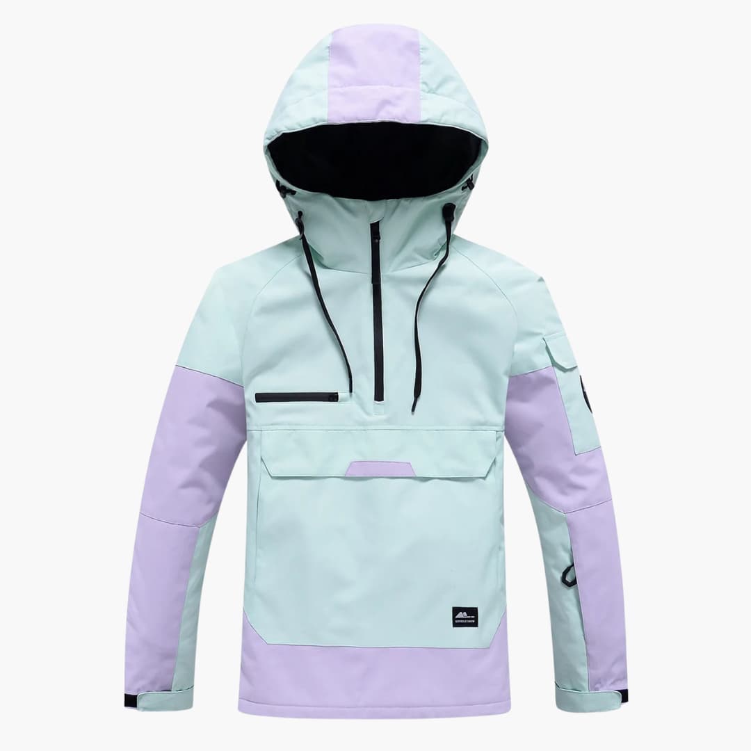 Elarova | Unisex Skijacke mit verstellbarer Kapuze und Reißverschlusstaschen