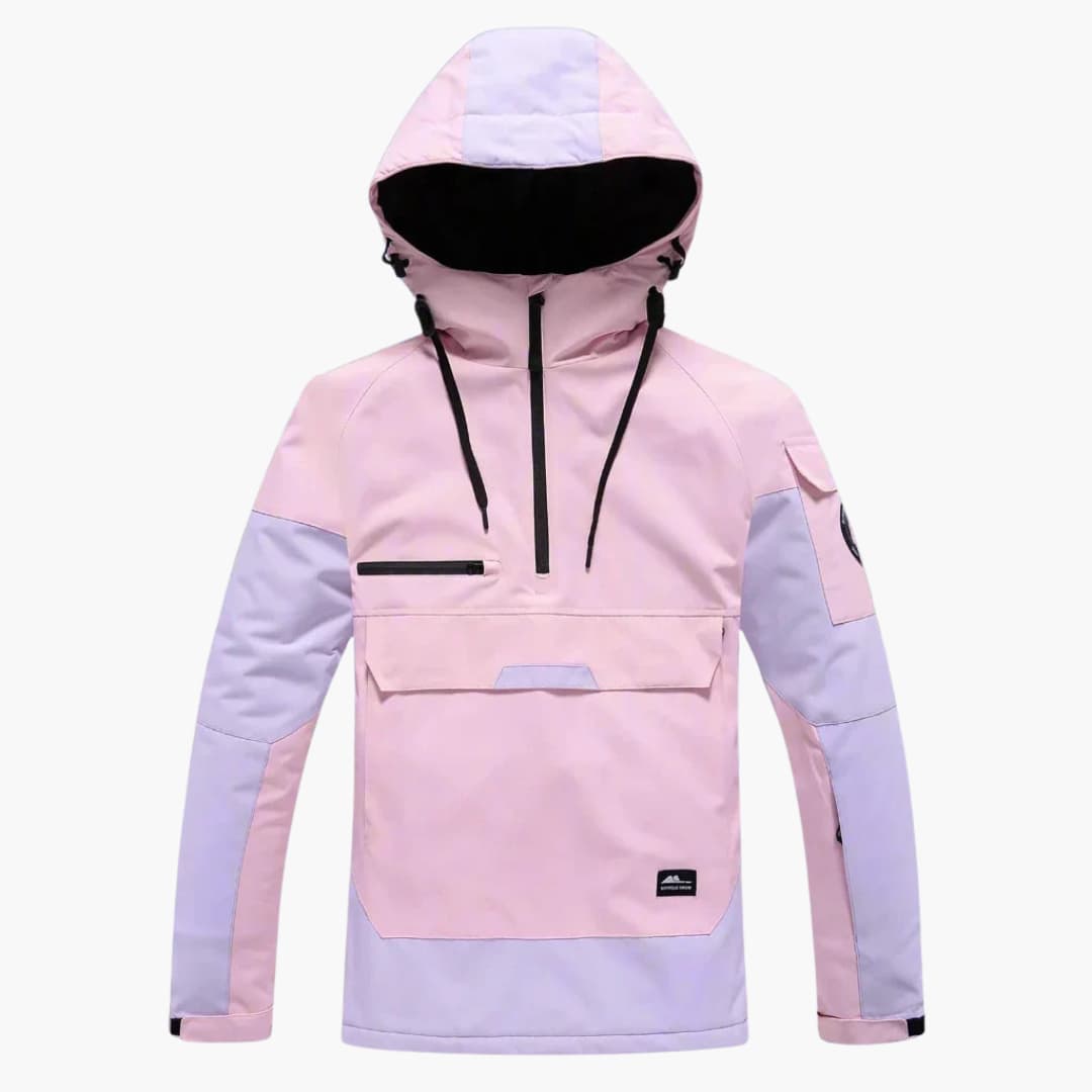 Elarova | Unisex Skijacke mit verstellbarer Kapuze und Reißverschlusstaschen