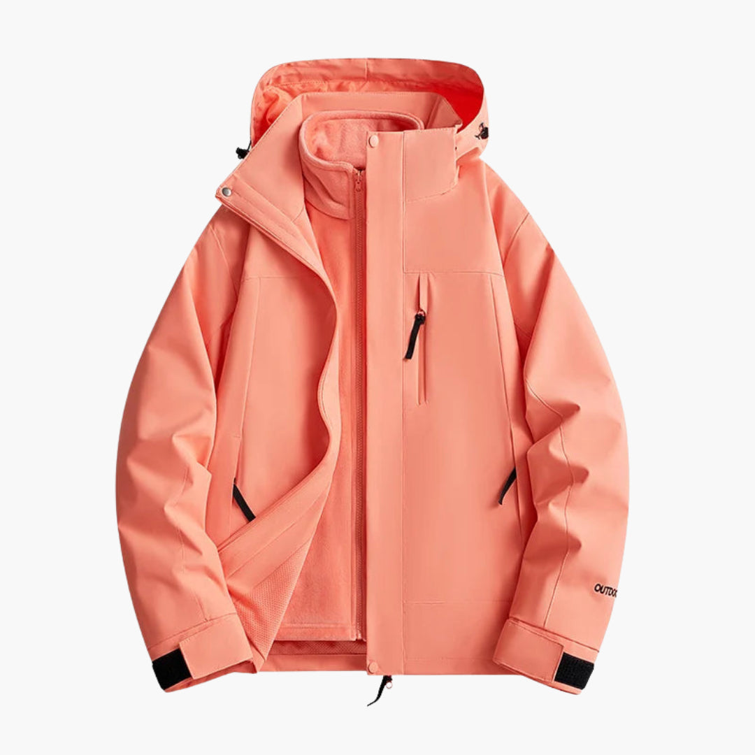 Elarova | Unisex Skijacke mit verstellbarer Kapuze und praktischen Taschen