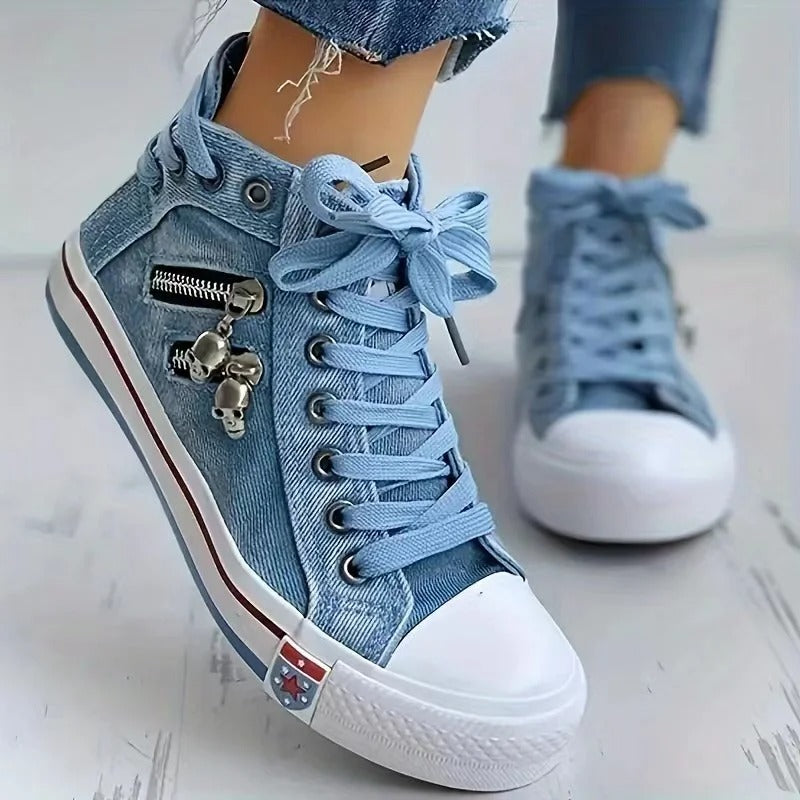 Elarova | Urbaner Trend SneakerJeansLook & Reißverschluss