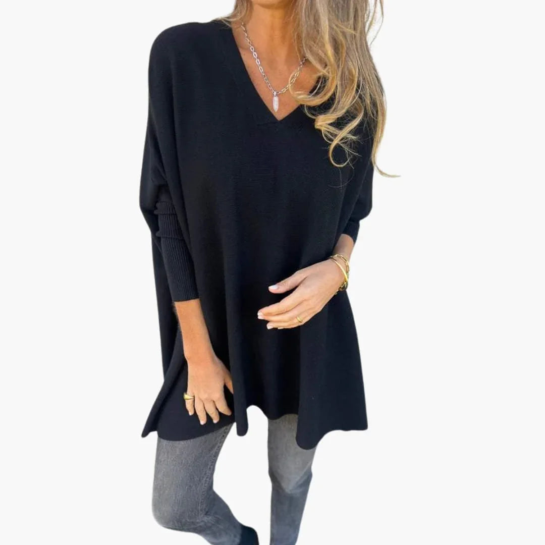 Elarova | V-Ausschnitt Strickpullover für Damen