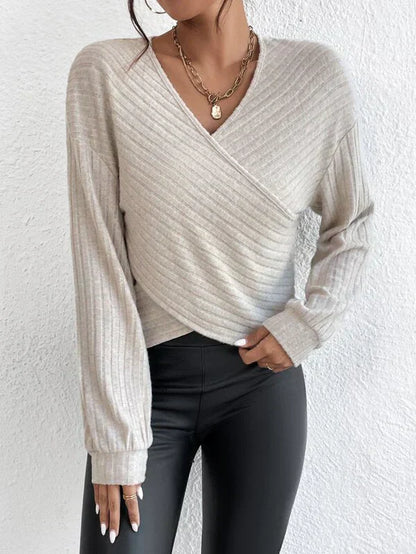 Elarova | VAusschnittCrossoverPullover Für Mühelosen Stil Für Frauen