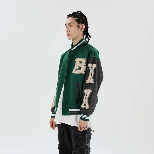 Elarova | Varsity Streetwear Bomberjacke mit bestickten Patches