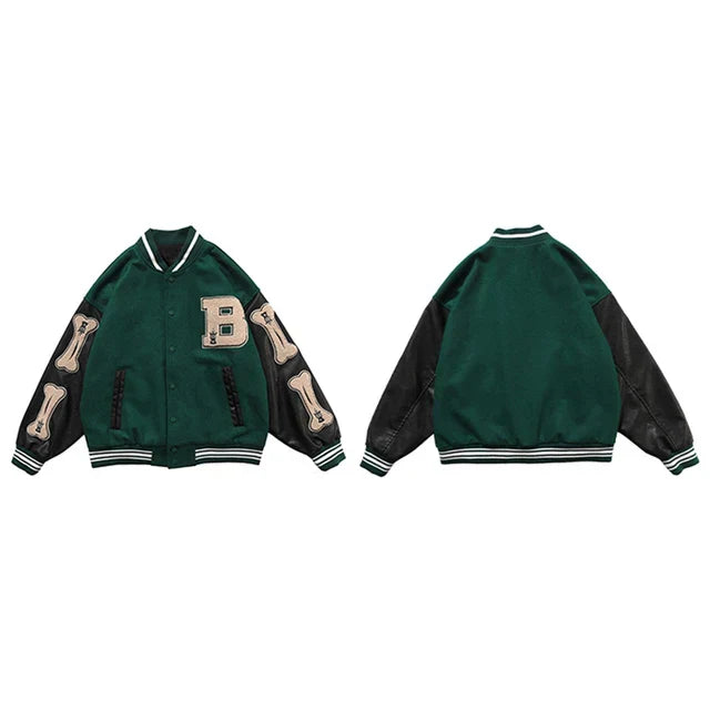 Elarova | Varsity Streetwear Bomberjacke mit bestickten Patches