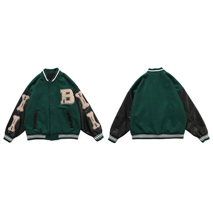 Elarova | Varsity Streetwear Bomberjacke mit bestickten Patches