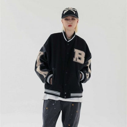 Elarova | Varsity Streetwear Bomberjacke mit bestickten Patches